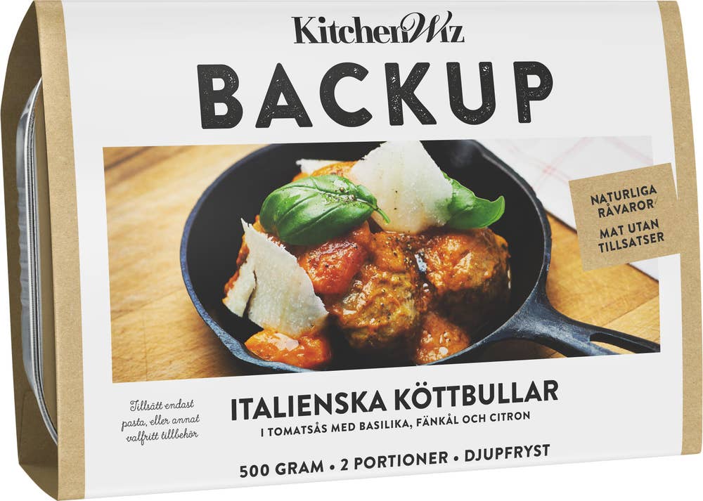 Backup Italienska Köttbullar Fryst 2 portioner