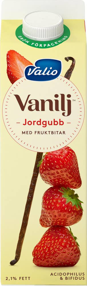 Valio Yoghurt Vanilj & Jordgubb 2,1%