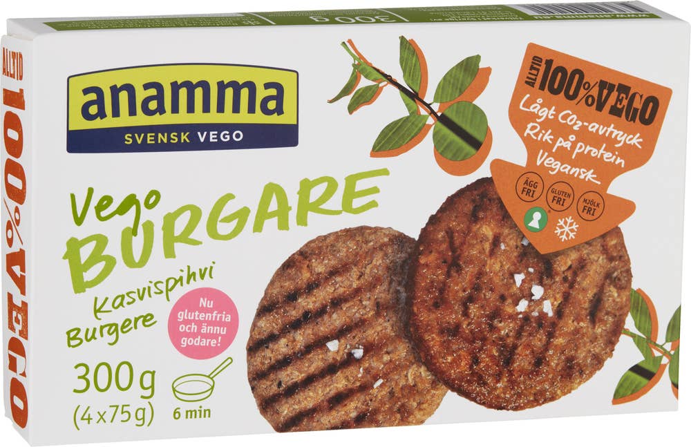 Anamma Vegoburgare Frysta 4-p Anamma