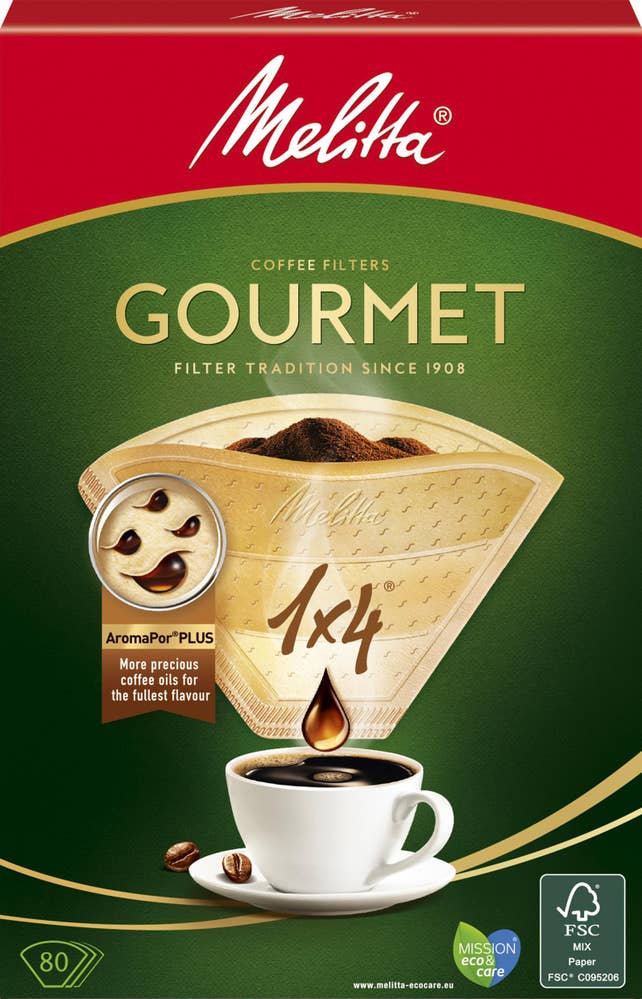 Melitta Kaffefilter 1x4 Gourmet Bruna