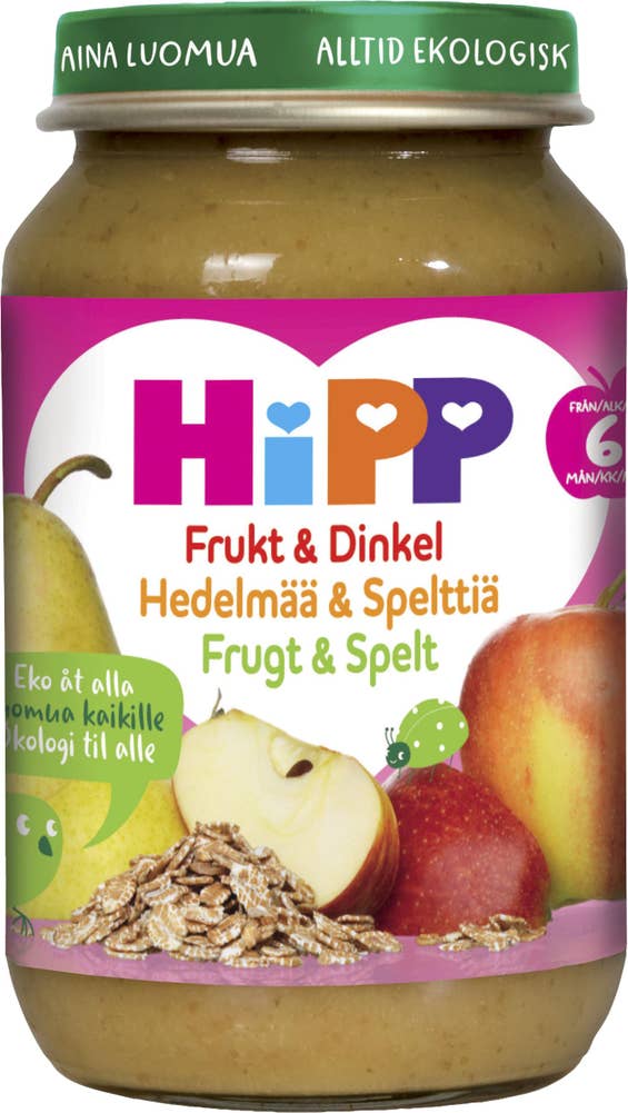 Ej sorterad Frukt och Dinkel 6M Hipp