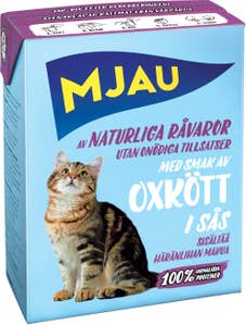 Mjau Våtfoder Oxkött i Sås