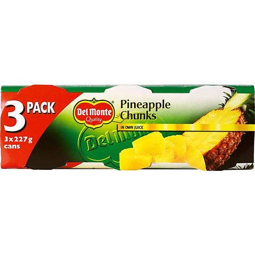Del Monte Ananas Chunks 3x Del Monte