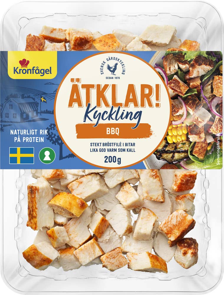Kronfågel Ätklar Kyckling BBQ Tärnad