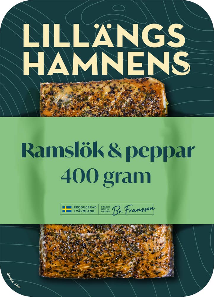Lillängshamnens Varmrökt Laxfilé Ramslök & Peppar