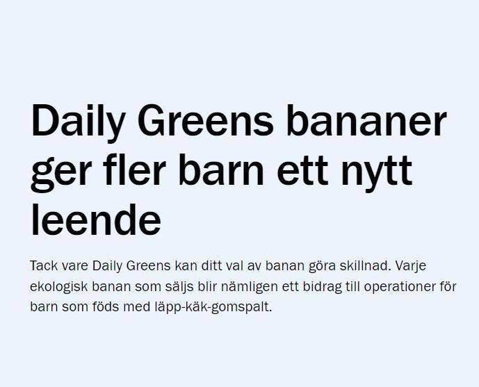 Daily Greens Banan EKO Klass1 Ecuador