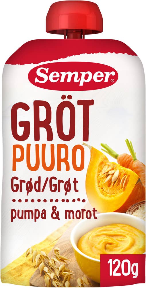 Semper Klämmis Gröt Pumpa & Morot 6M