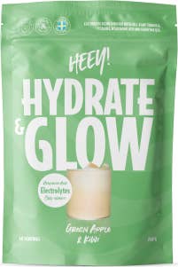 Heey! Hydrate & Glow Electrolytes + Coll-egan® Green Apple & Kiwi 40 portioner