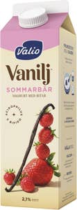 Valio Yoghurt Vanilj & Sommarbär 2,1%