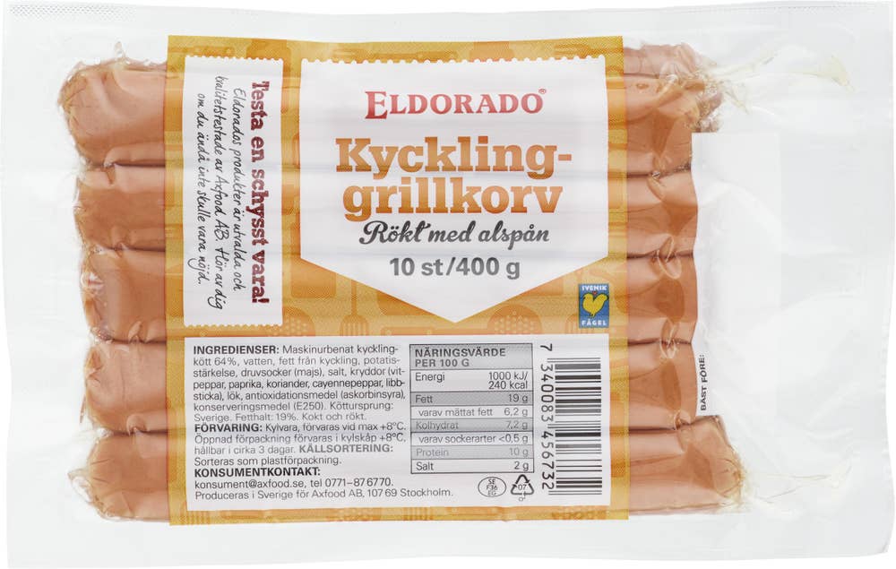 Eldorado Kycklinggrillkorv 10-p