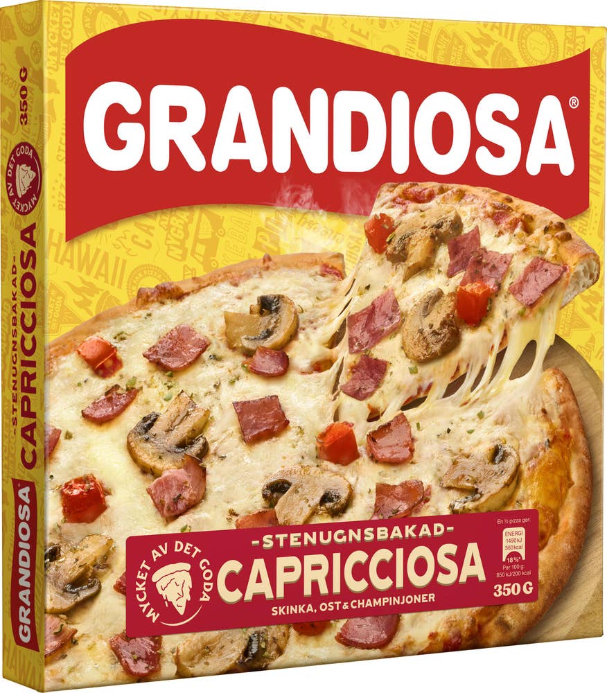Grandiosa Pizza X-Tra Allt Capricciosa Fryst
