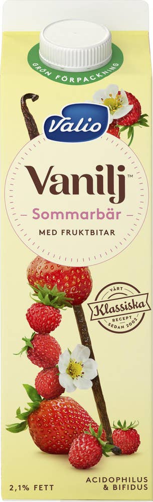 Valio Yoghurt Vanilj & Sommarbär 2,1%