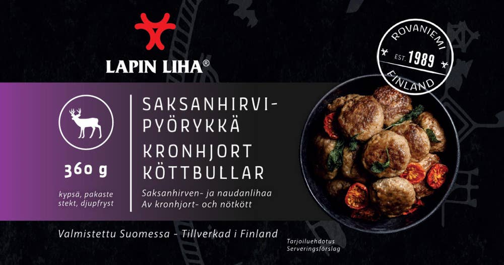 Lapin Liha Kronhjort Köttbullar Fryst