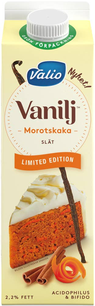 Valio Vaniljyoghurt Morotskaka 2,2%
