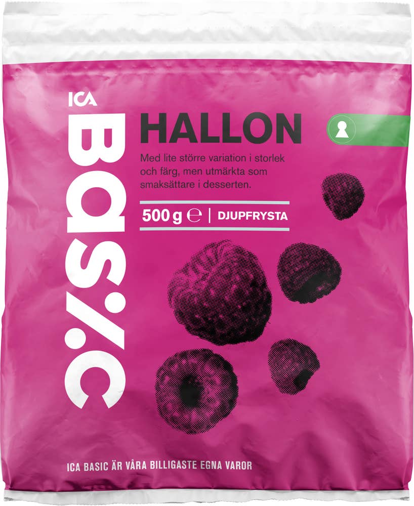 Ej sorterad Frysta Hallon Ica Basic