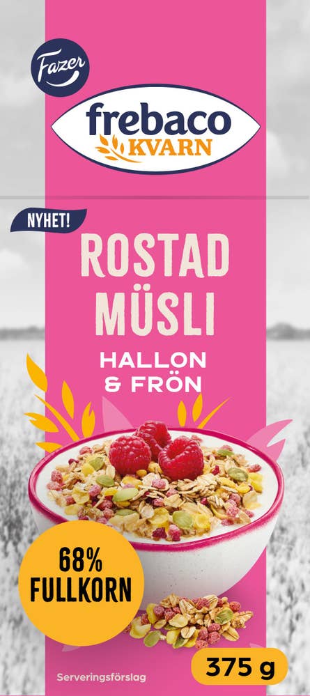 Frebaco Kvarn Rostad Müsli Hallon & Frön