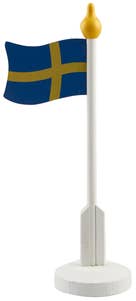 Hedlundgruppen Träflagga med Fot 24cm