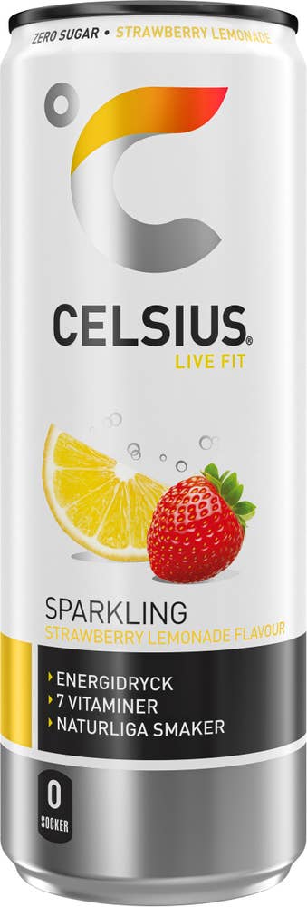 Celsius Energidryck Strawberry Lemonade Sockerfri