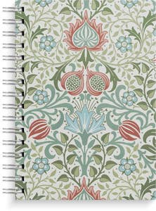Burde Notebook A5 Flowers Linjerad
