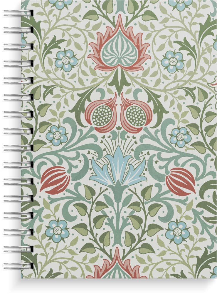 Burde Notebook A5 Flowers Linjerad