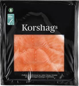 Rimmad Laxfilé Skivad ASC 100g Korshags