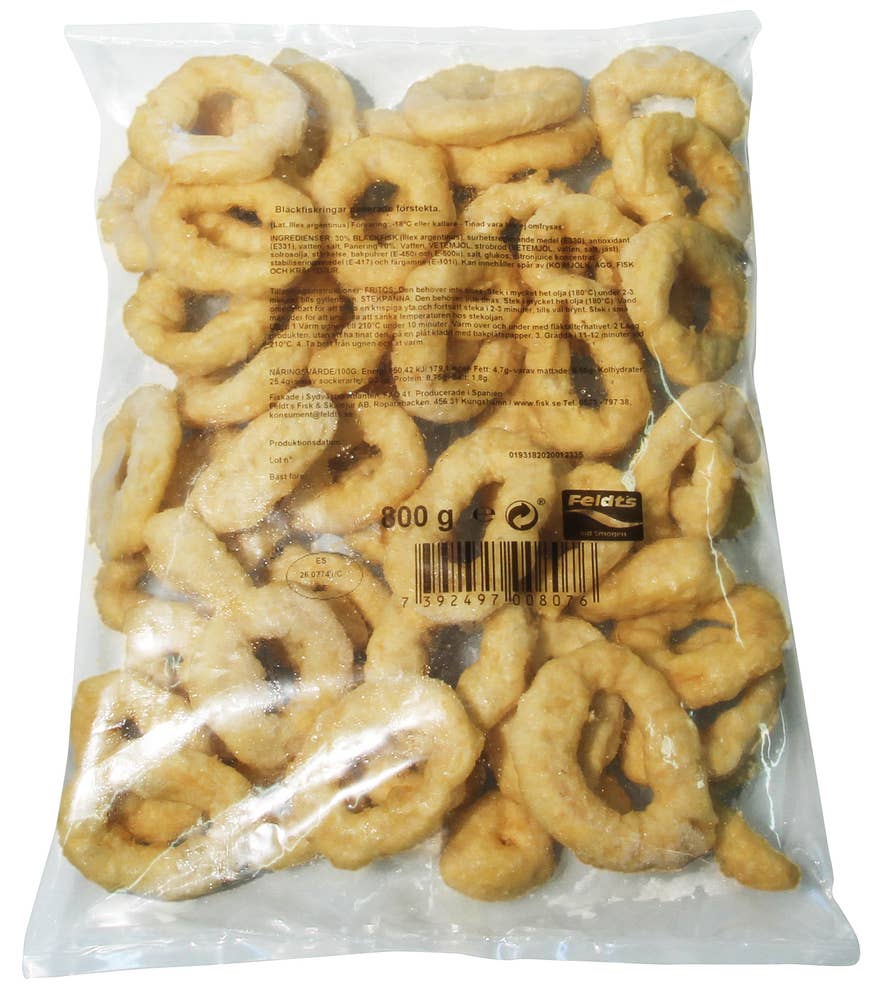 Feldts Bläckfiskringar Förfriterade Fryst