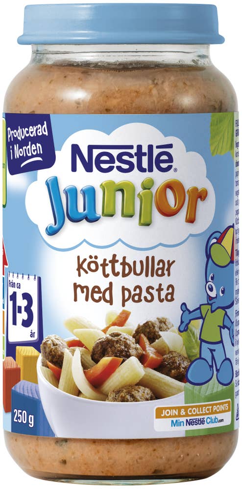 Nestlé Barnmat Pasta Köttbullar 15M