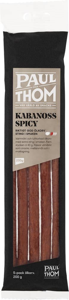 Ej sorterad Ölkorv Kabanoss Spicy Gourmet Gruppen