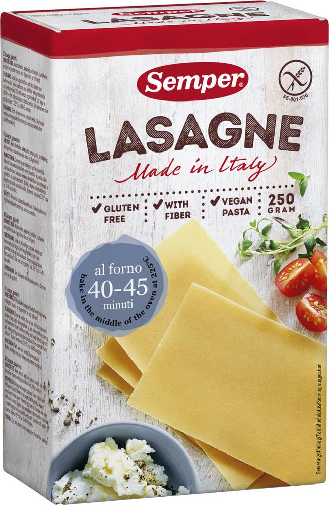 Semper Lasagneplattor Glutenfria