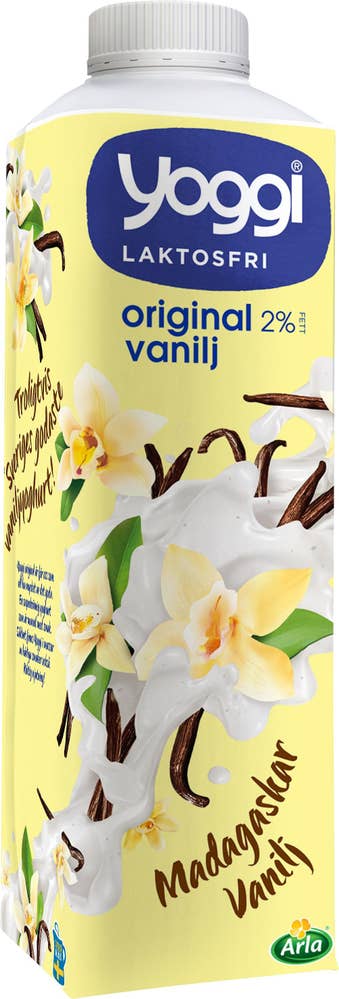 Yoggi® Yoghurt Laktosfri 2% Madagaskar Vanilj