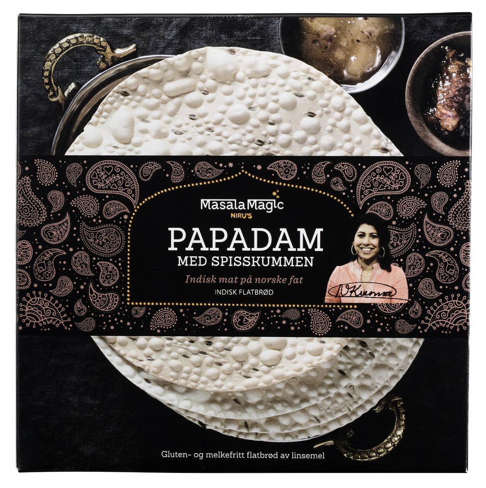 MASALAMAGIC Nirus Papadam med Spisskummin