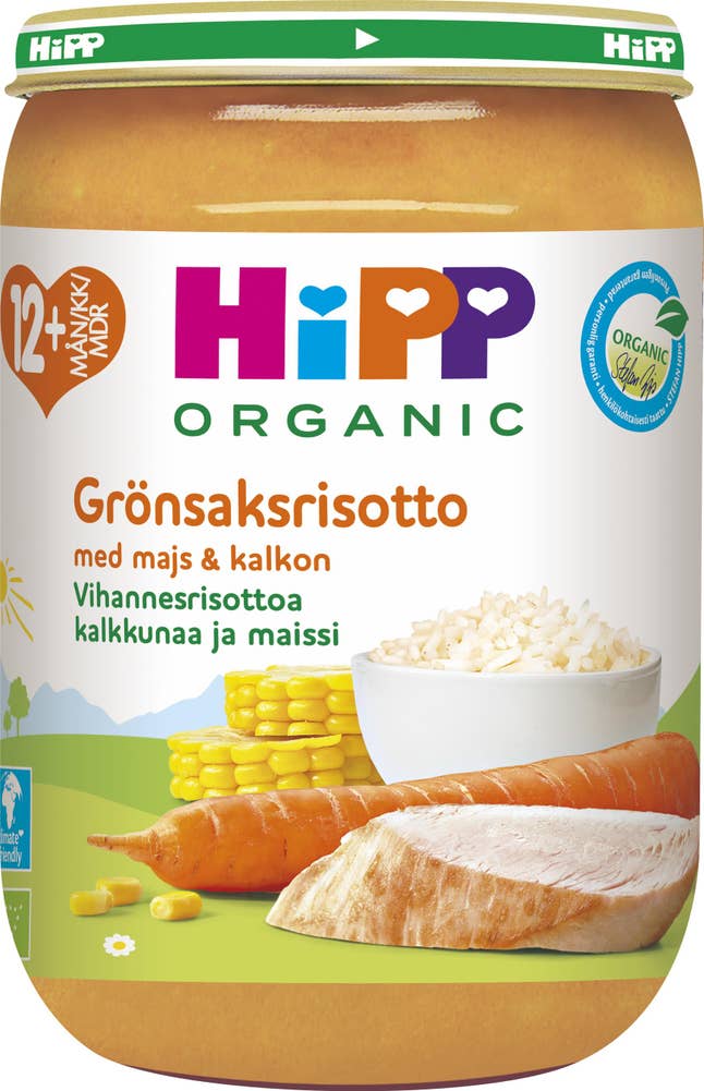 Hipp Grönsaksrisotto & Kalkon 12M EKO