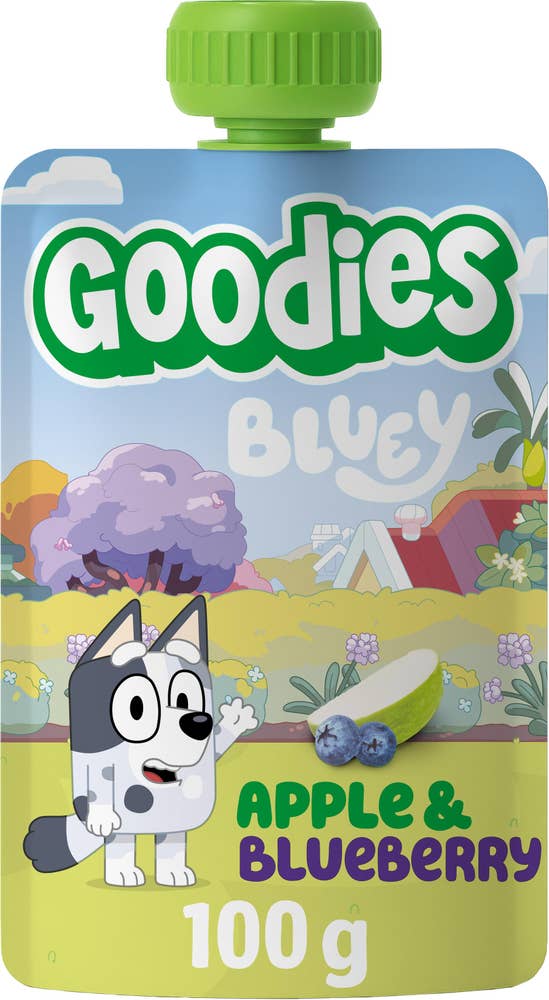 GOODIES Bluey Klämmis Äpple & Blåbär 3År