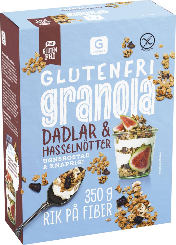 Garant Granola Dadlar & Hasselnötter Glutenfri