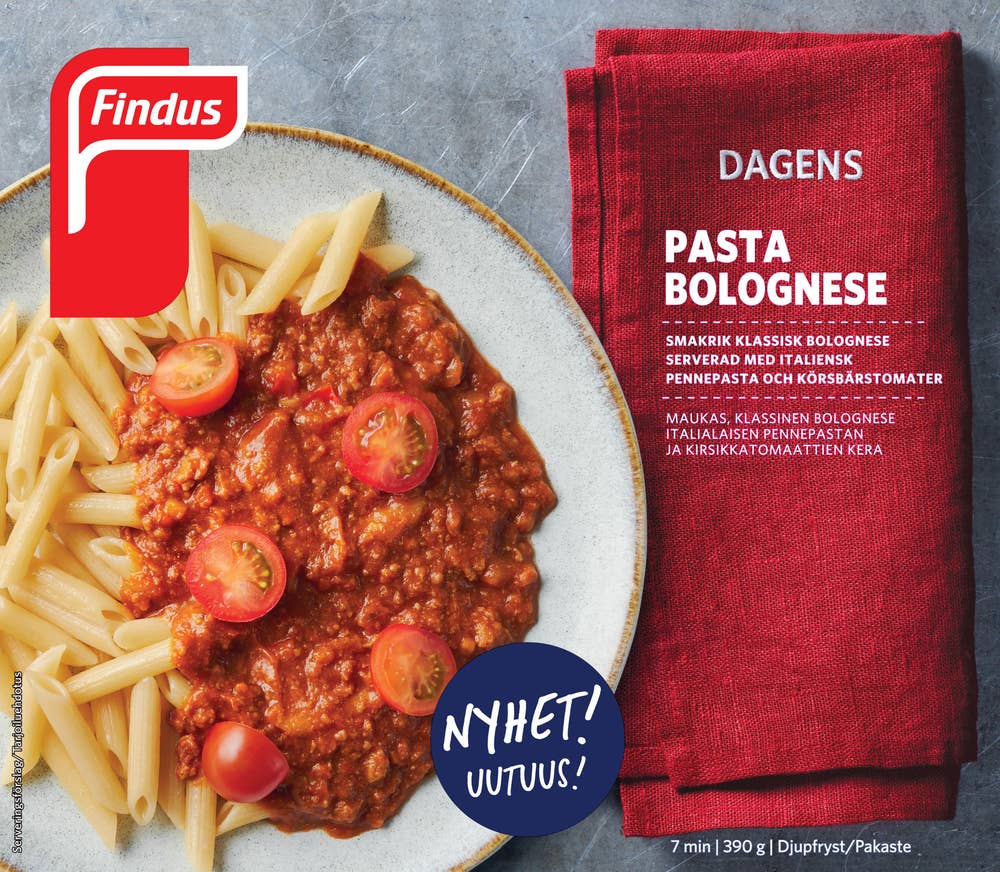 Findus Dagens Pasta Bolognese Fryst