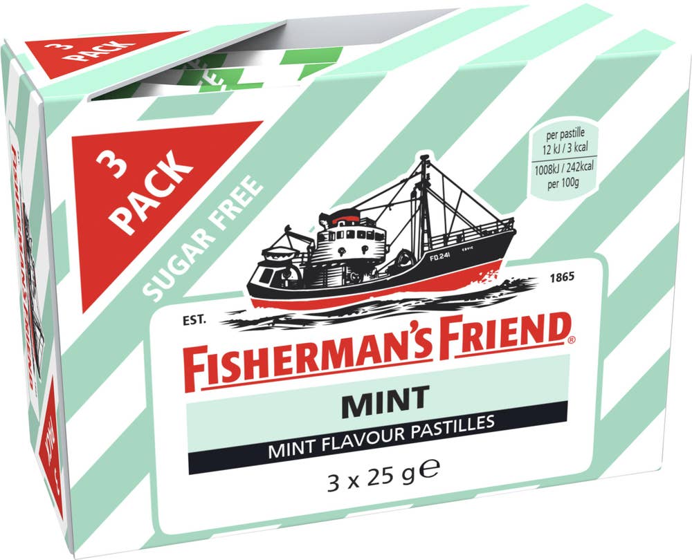 Fisherman´s Friend Halstabletter Mint Sockerfri 3x25g