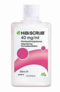 Hibiscrub 40 mg/ml, Klorhexidin, kutan lösning,
