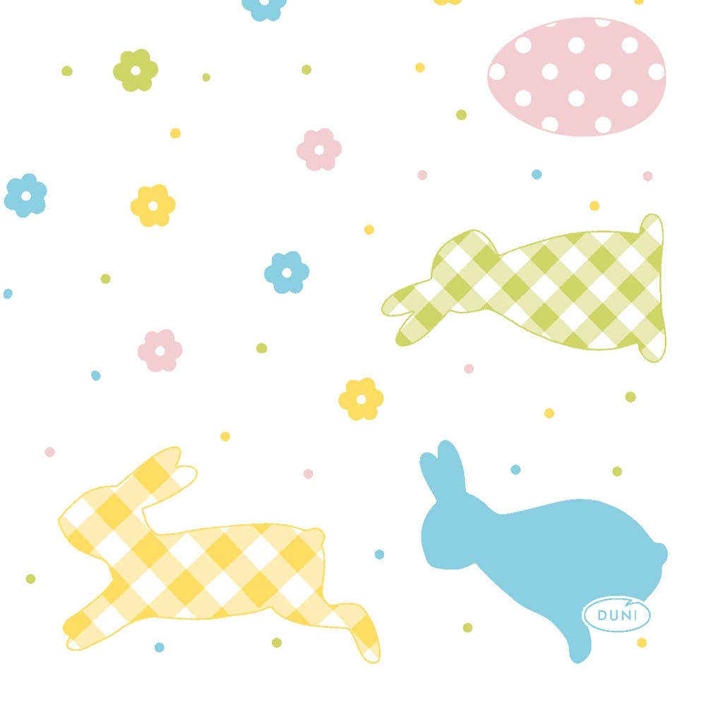 Duni Kaffeservett Bunnies & Eggs 3-lags 24x24cm