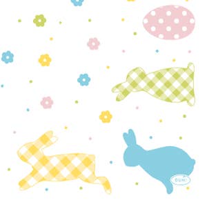 Duni Kaffeservett Bunnies & Eggs 3-lags 24x24cm