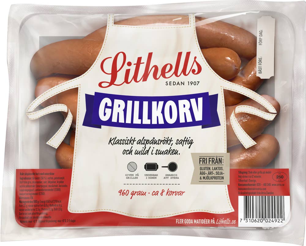 Lithells Klassisk Grillkorv Lithells