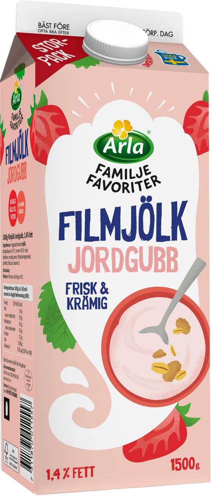 Arla® Filmjölk Jordgubb 1,4%
