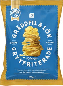 Garant Chips Grytfriterade Gräddfil & Lök