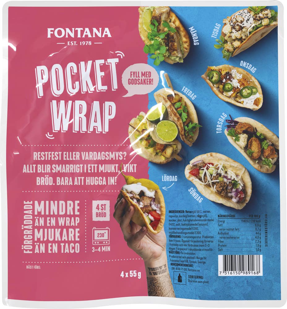 Fontana Pocket Wrap 4x55g