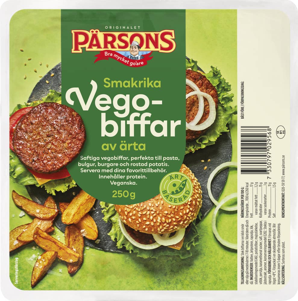 Pärsons Vegobiffar 250g Pärsons