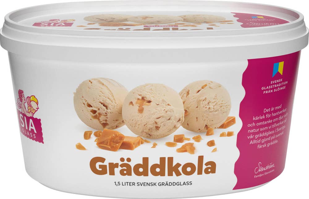 SIA Glass Gräddglass Gräddkola 1,5L SIA Glass