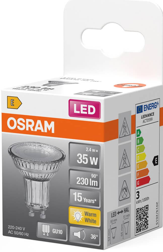 Osram LED PAR16 GU10 230lm 35W