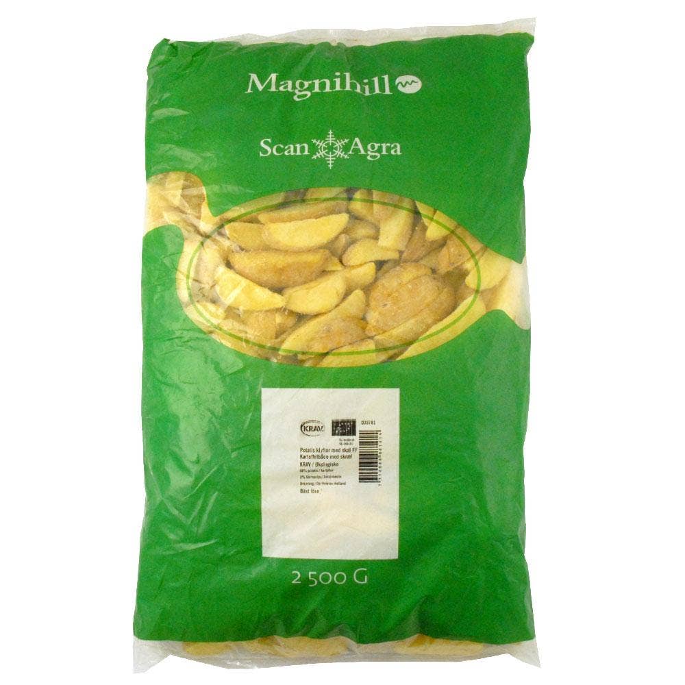 Magnihill Potatisklyftor med Skal Förfriterad Fryst EKO/KRAV