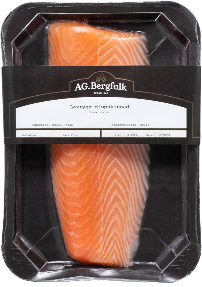 AG Bergfalk Laxrygg Djupskinnad ca 400g AG Bergfalk