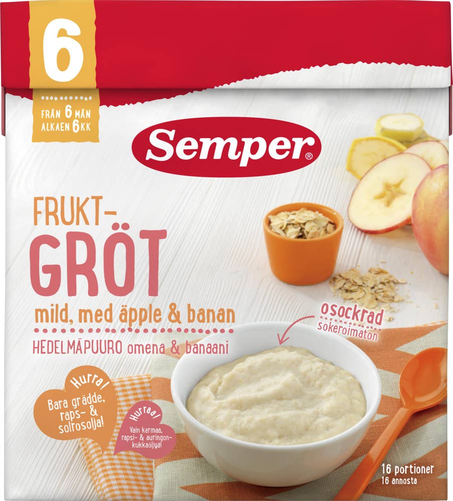 Ej sorterad Mild Fruktgröt 6M Semper