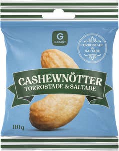Garant Cashewnötter Torrostade & Saltade